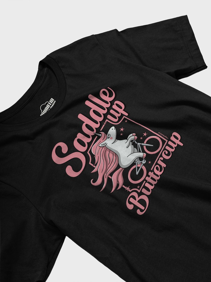 Sassy Unicorn & Saddle Up Buttercup; Funny Cycling T-Shirt – Cute Pink Retro Graphic Tee for Women, Teens & Girls product image (27)