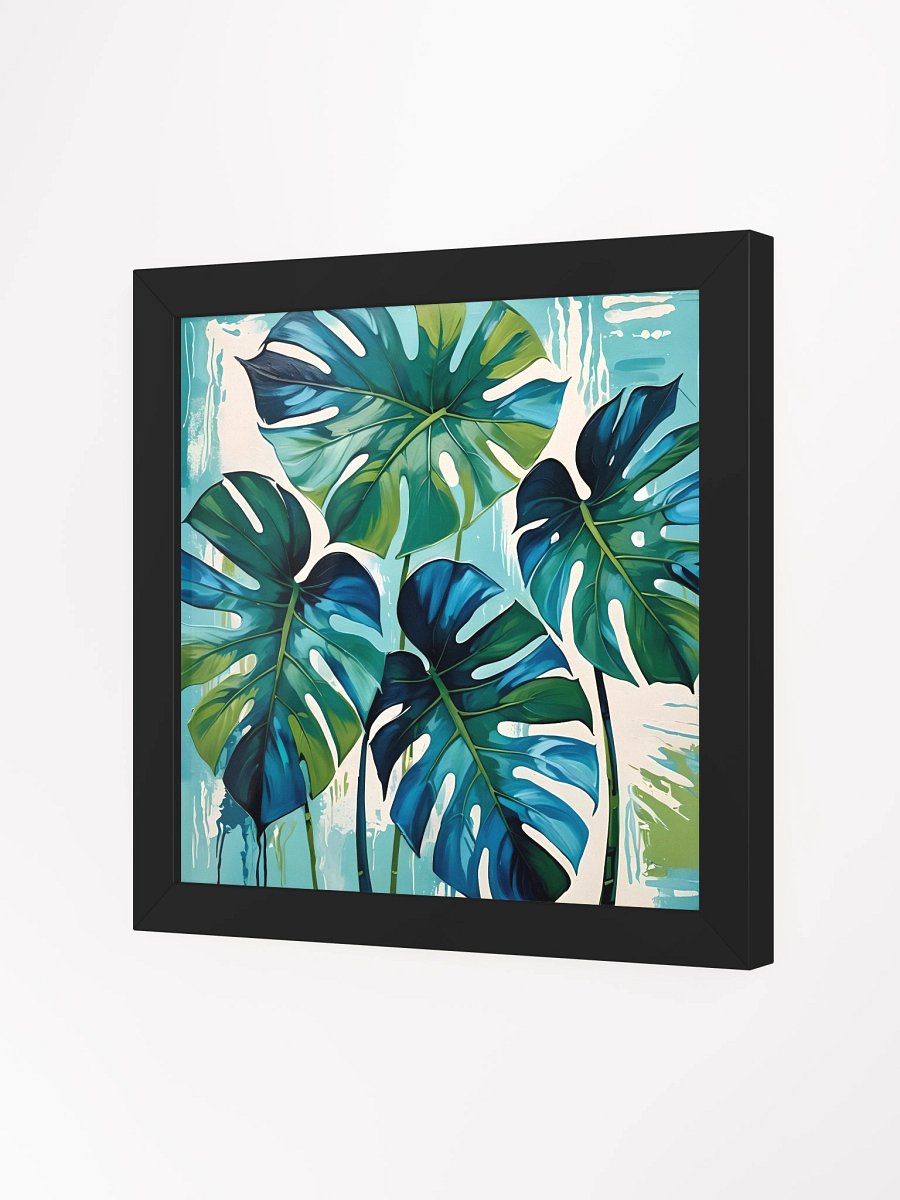 Blue Tropical Monstera Abstract Leaves product image (2)