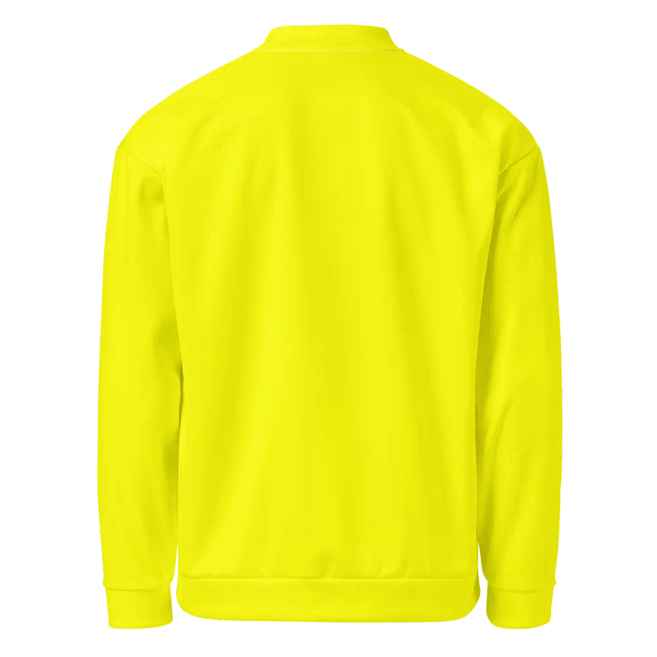 Plain Color Yellow Bomber Jacket product image (2)