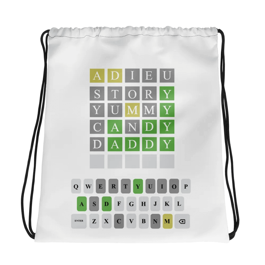 Wordle Drawstring Bag product image (1)