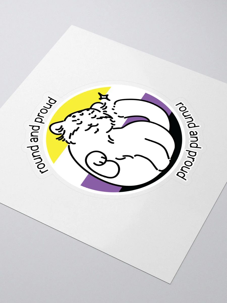 Round and Proud Manul Nonbinary Version - Sticker product image (8)