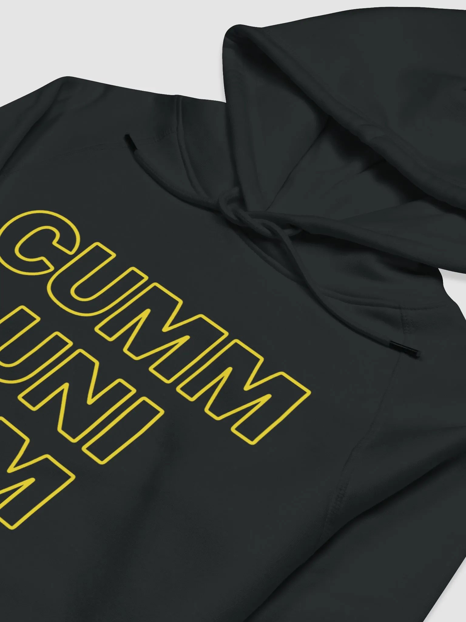 Cummunism Unisex (Eco Hoodie Yellow) - Dragos Comedy product image (4)