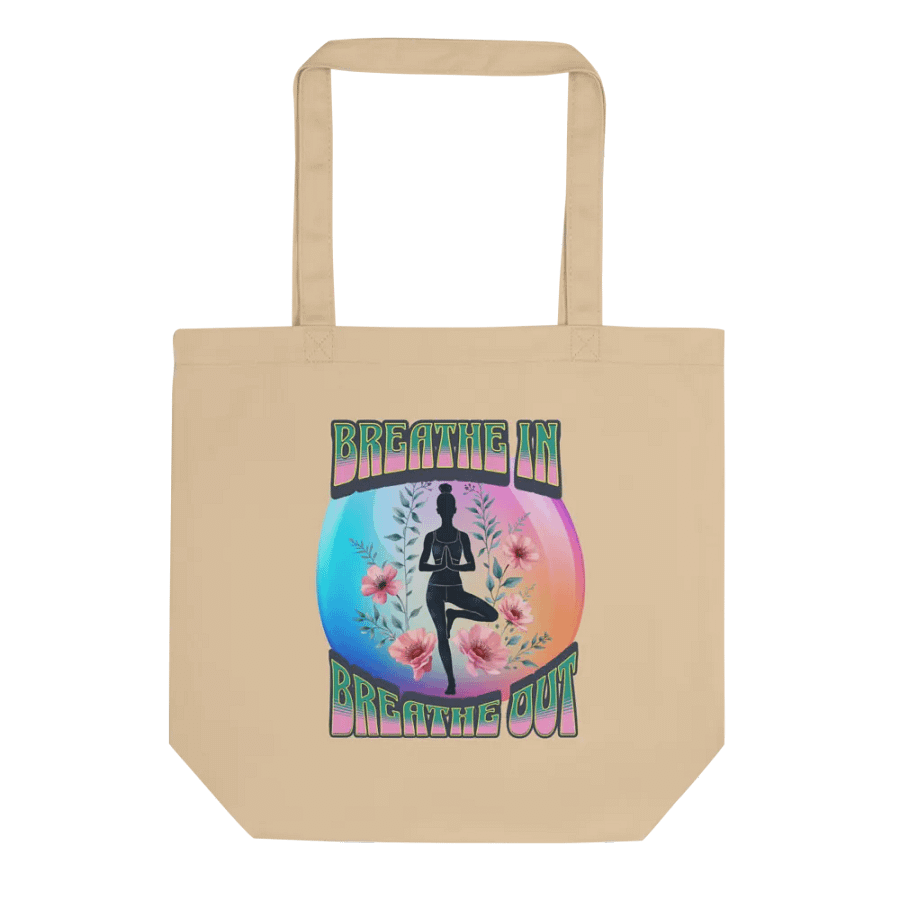 Breathe In Breathe Out Yoga Floral Serenity Tote product image (1)