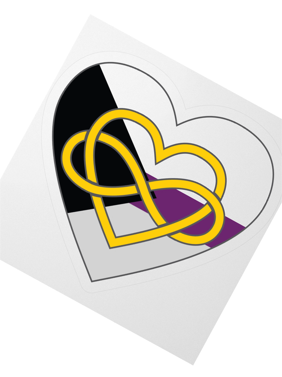 Demisexual Pride Flag Polyamory Infinity Heart Sticker product image (6)