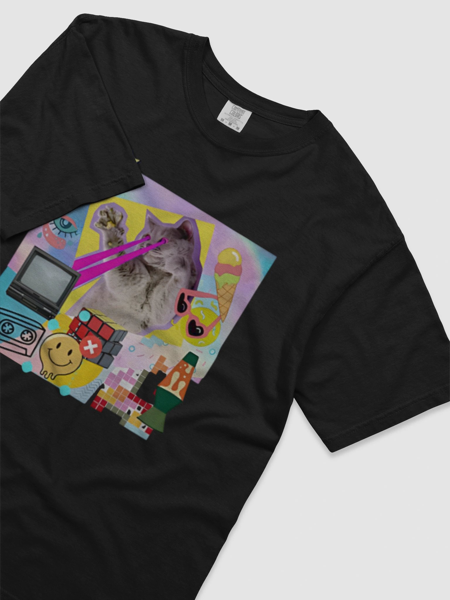 Retro Laser Cat Collage Shirt product image (5)