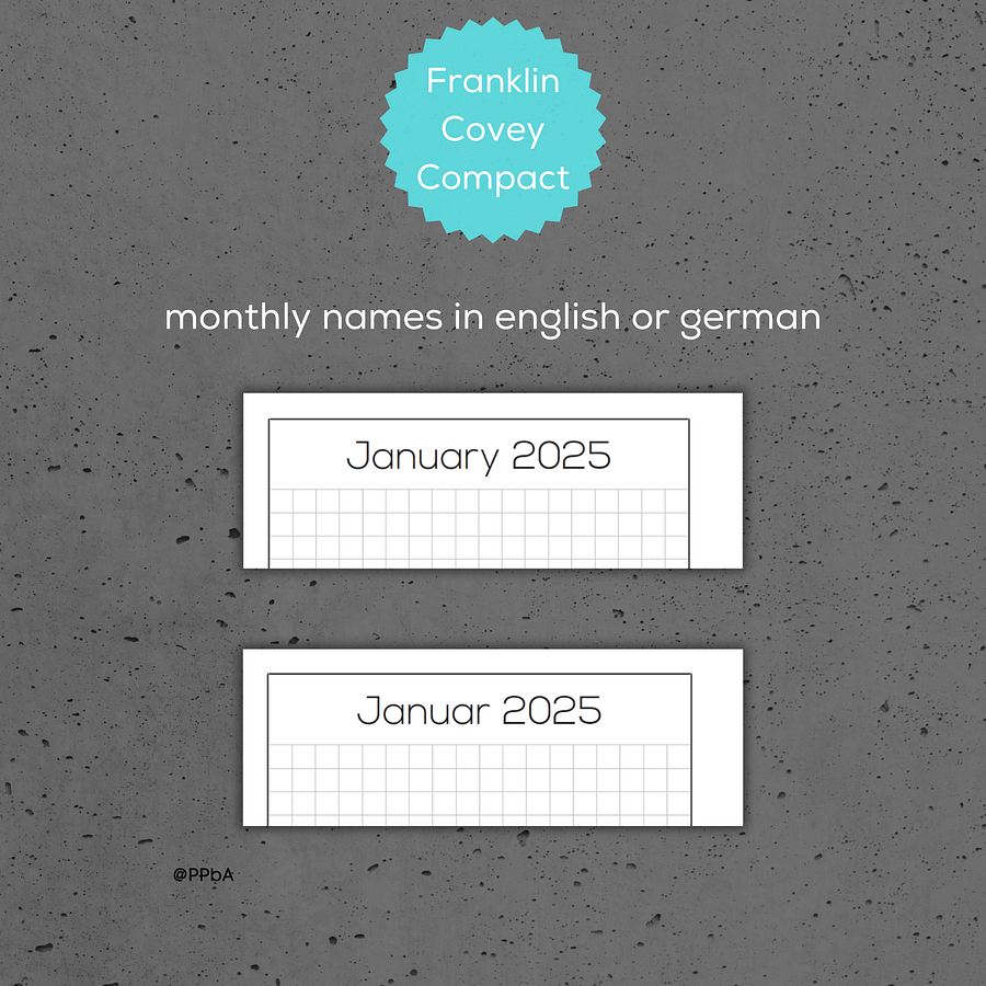 monthly note pages - Franklin Covey Compact - 2025 product image (3)