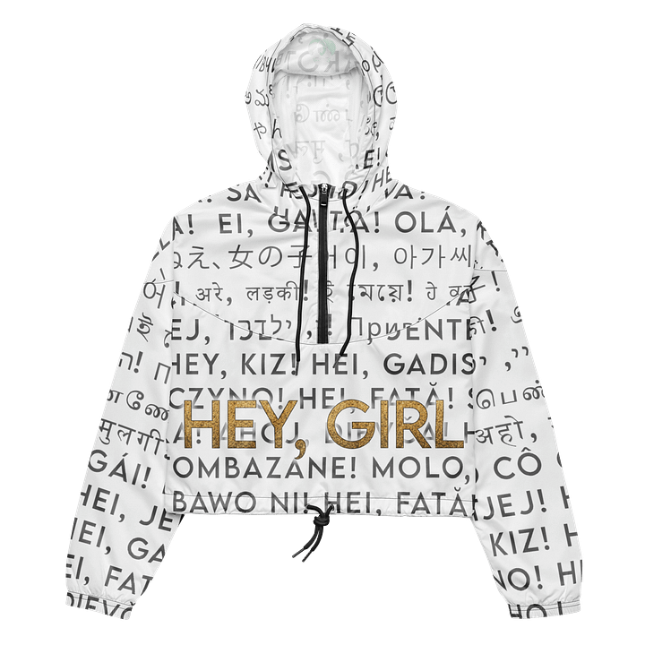 Hey, Girl International All Over High Performance Crop Hoodie product image (2)