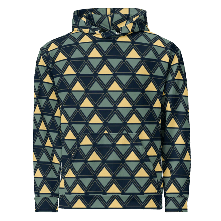 Triangulated Night Geometric Allover Print Hoodie for Men & Women product image (1)
