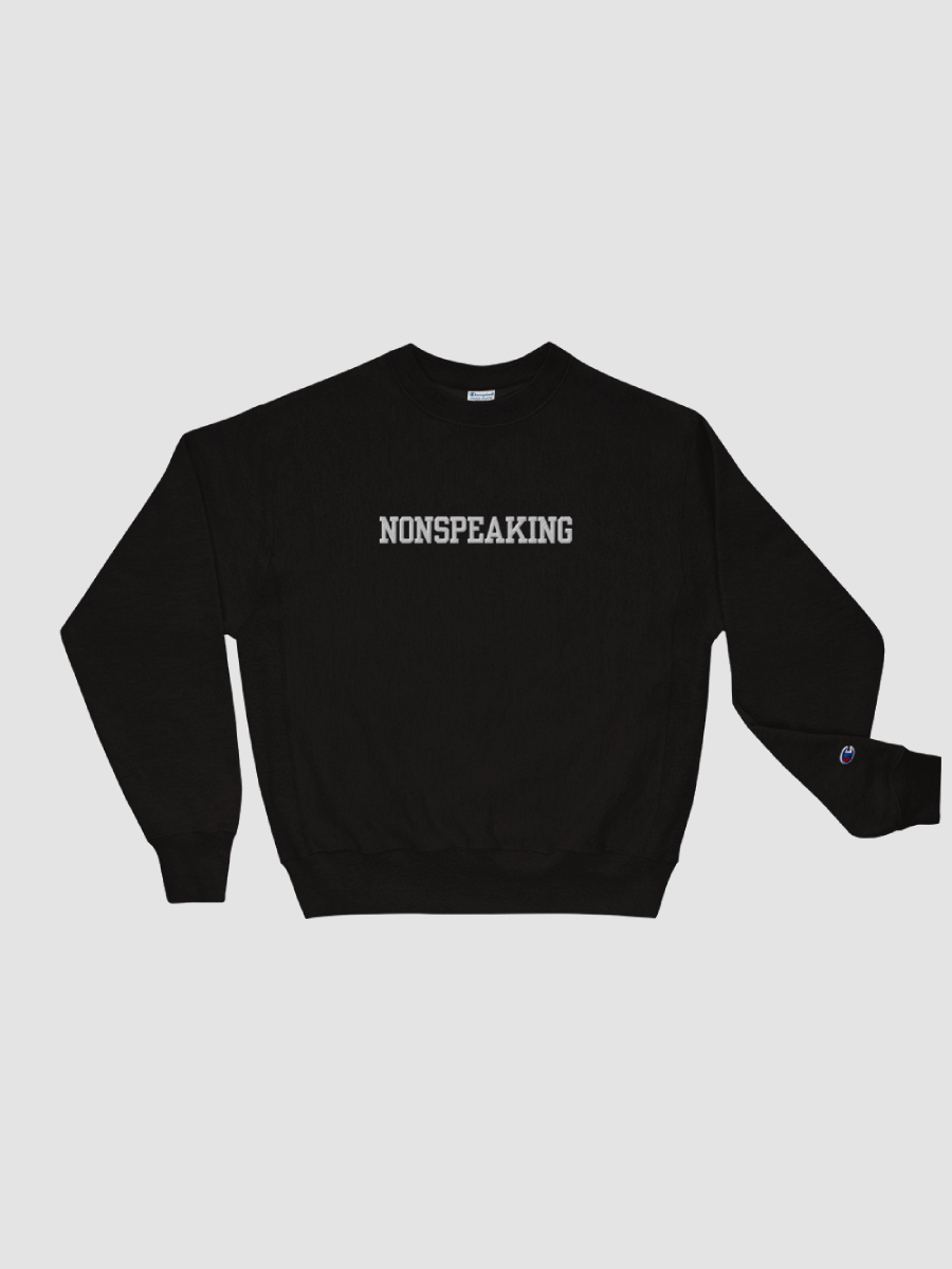 NONSPEAKING embroidered Champion Crewneck Sweatshirt product image (3)