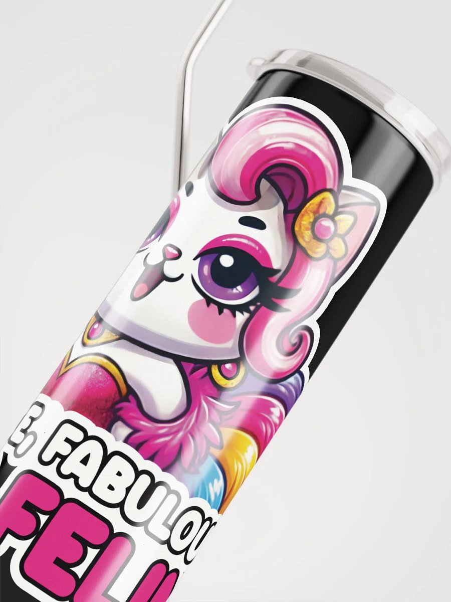 Fierce, Fabulous, and Feline! 20oz/600ml Slim Tumbler product image (7)