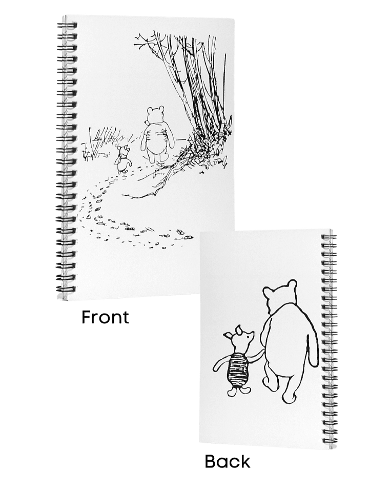 Pooh Bear and Piglet Walking the Path Spiral Notebook product image (1)
