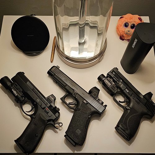 Which one are you picking for your Bedside?

1) CZ SP-01 Holosun 407k Surefire x300u
2) Glock 34 GEN 5 MOS Trijicon SRO
3) Sm...