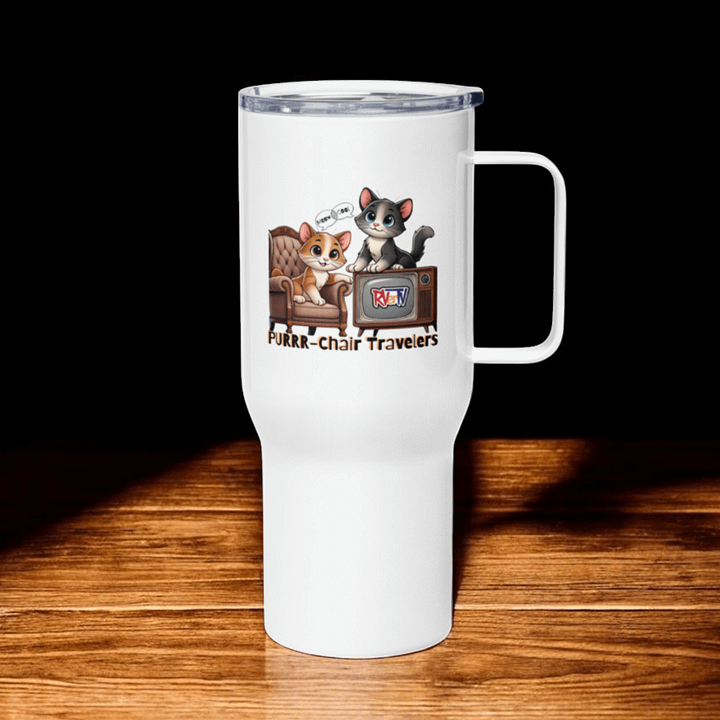 Purrr-Chair Travelers - Travel Mug with Handle product image (2)