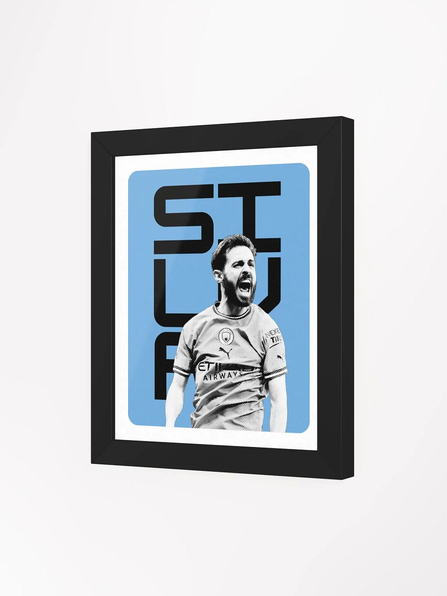 Bernardo Silva BW Manchester City Name Art Framed Print product image (3)