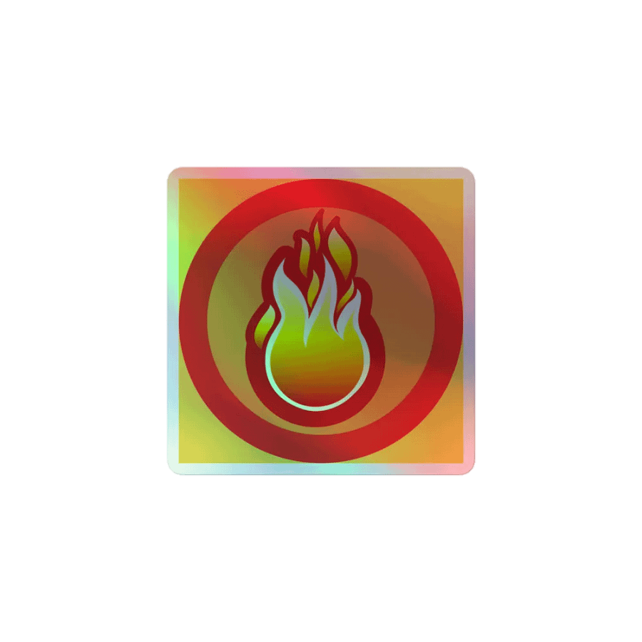 fireball holo sticker product image (1)