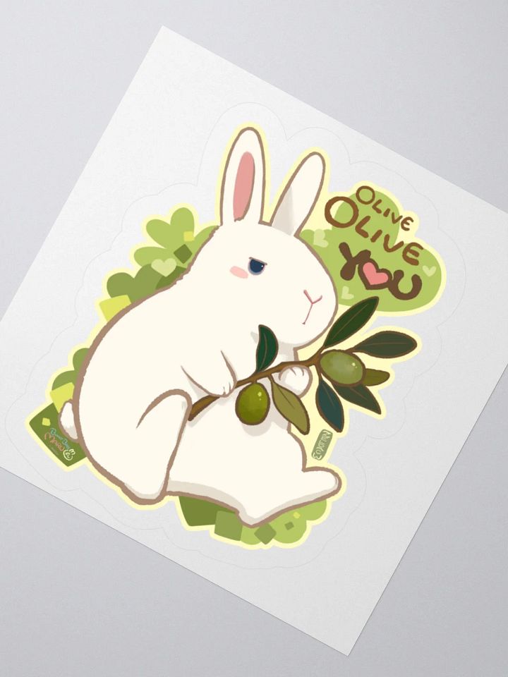 Bunny Boss Maru Olive You Sticker product image (2)