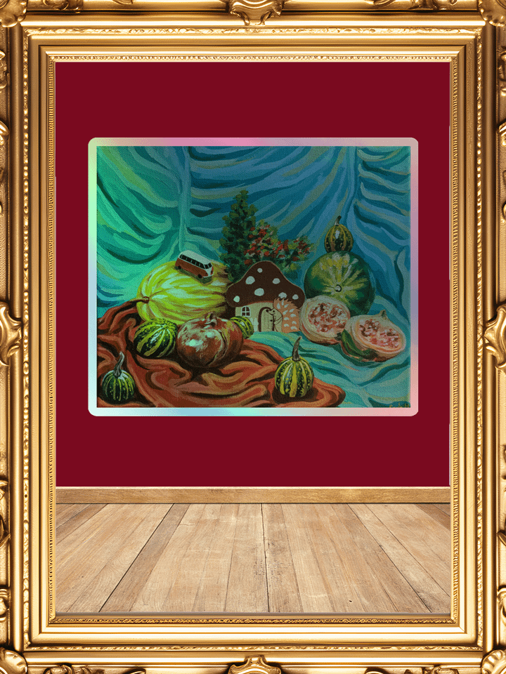 Whimsical Hedgehog Mushroom Sanctuary Sticker product image (1)
