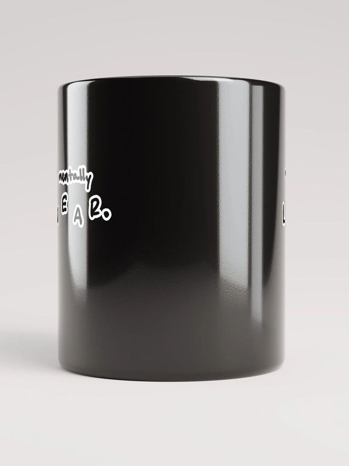 *not* mentally linear black glossy mug product image (2)