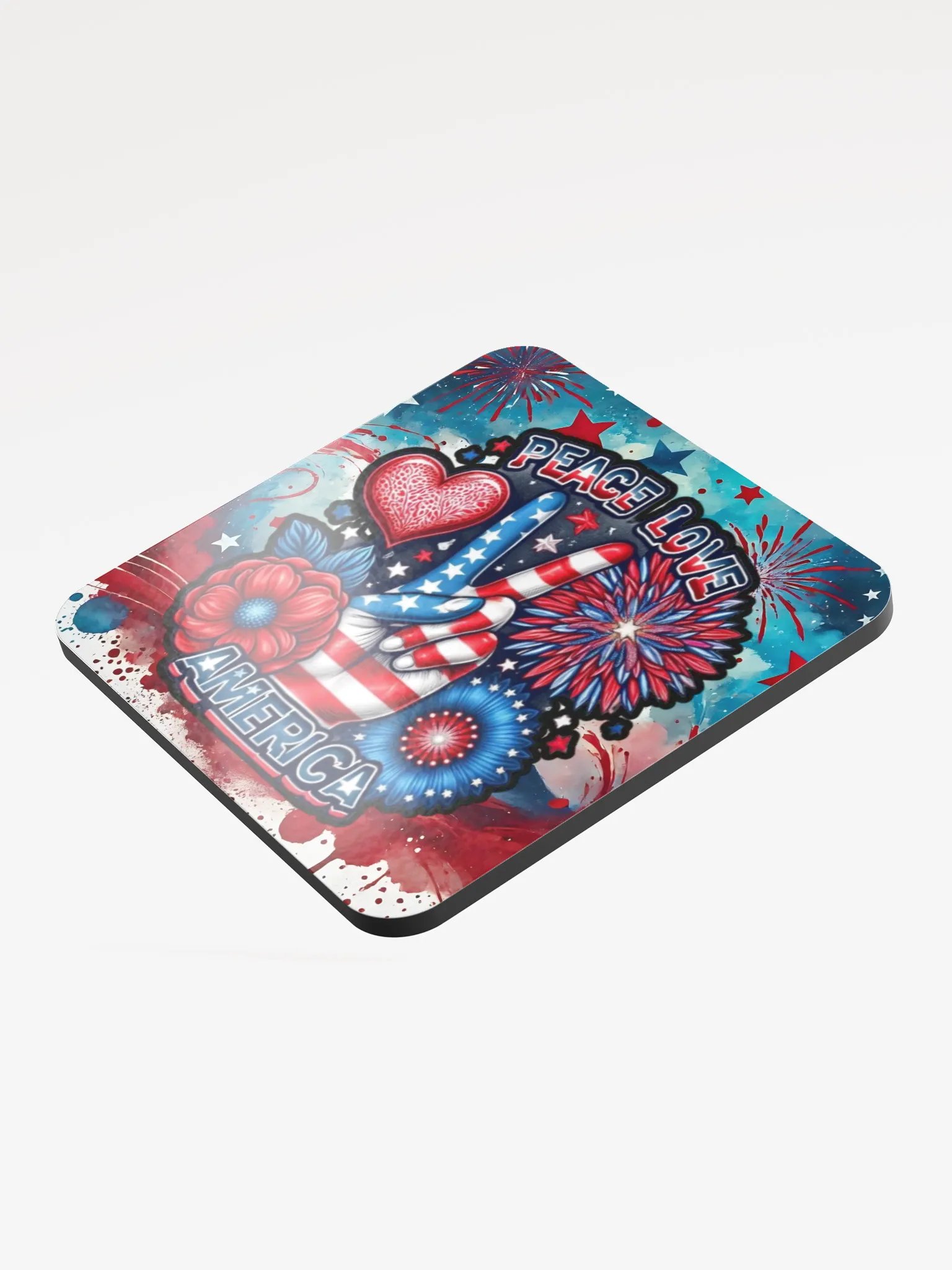 Patriotic Peace Love Coaster product image (3)