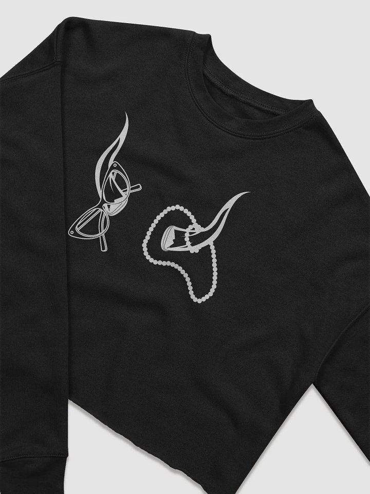 Horns, Glasses & Pearls Crop Sweatshirt product image (1)