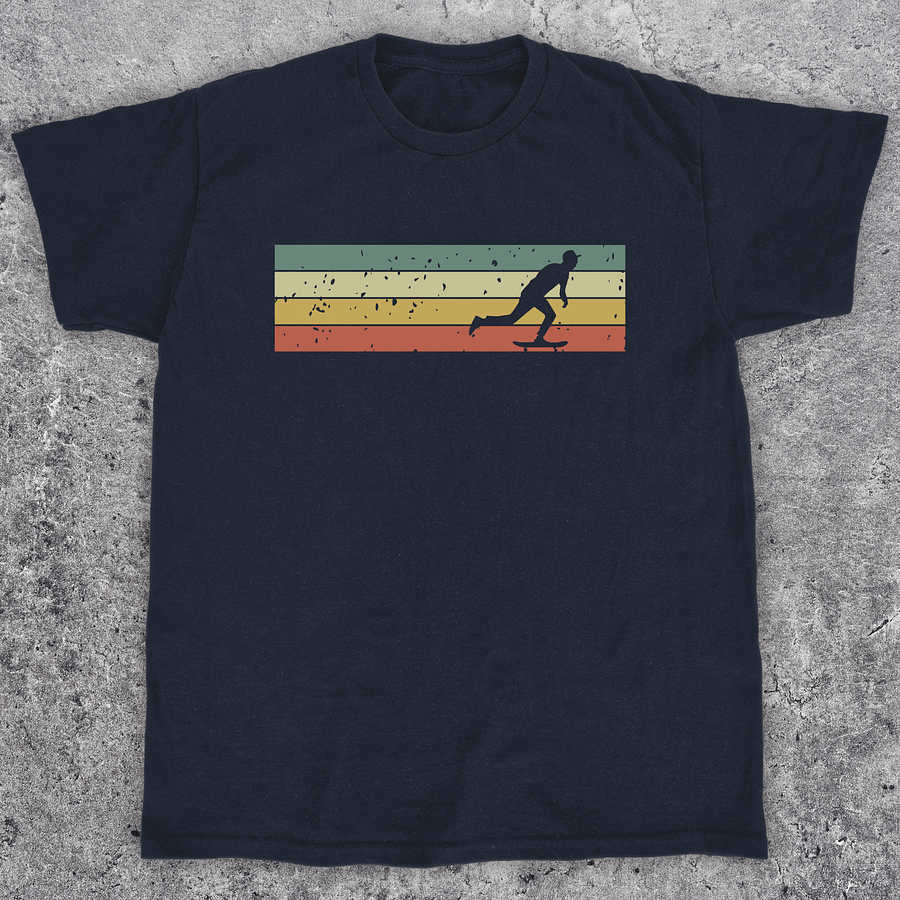 Retro stripes skateboarding t-shirt, Unisex product image (1)