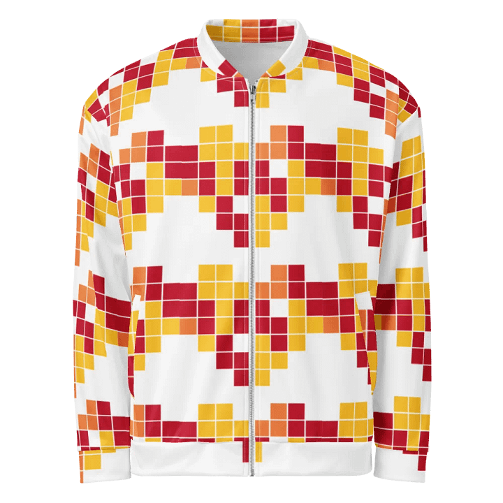 Symmetric Fusion All-Over Print Bomber Jacket product image (1)
