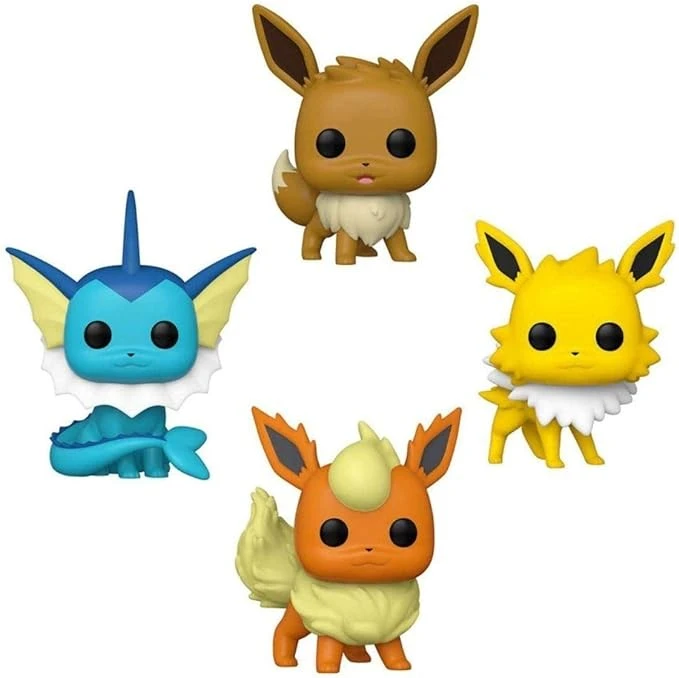 Funko Pop! Pokemon 4-Pack - Eevee, Vaporeon, Jolteon, Flareon Vinyl Figures product image (2)