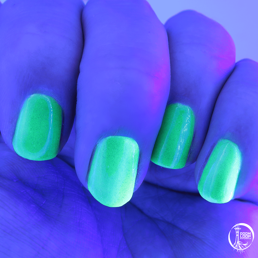 PRIMAL GREEN - Neon Green Jelly Magnetic Sparkle Polish product image (3)