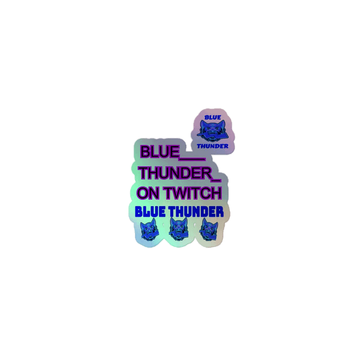 Neon Blue Thunder Twitch Sticker product image (1)