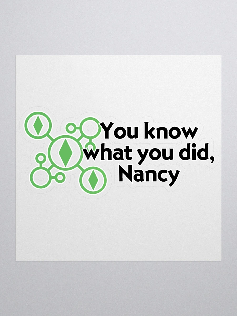 You know what you did, Nancy Sticker product image (1)