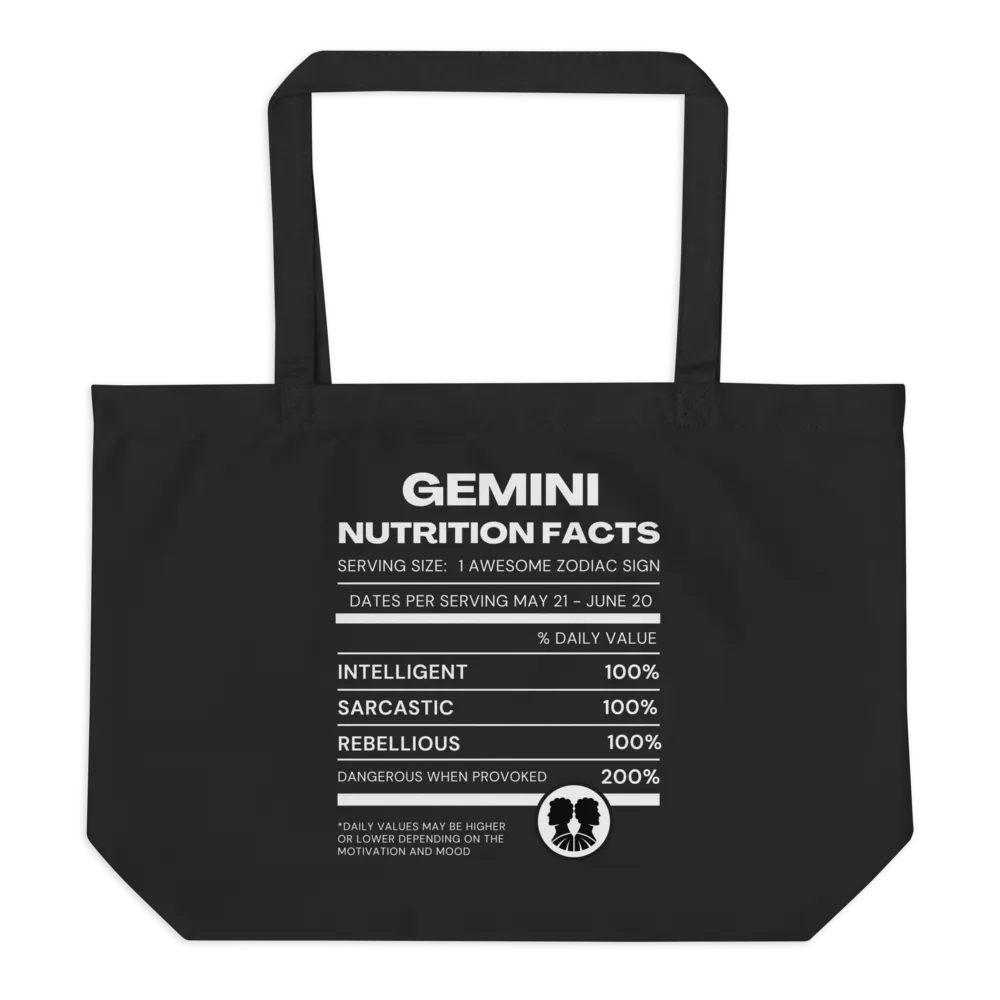 Gemini Nutrition Facts Tote product image (1)