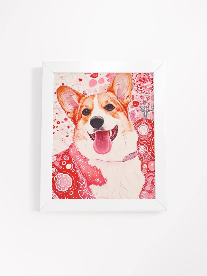 Joyful Corgi Framed Matte Poster product image (1)