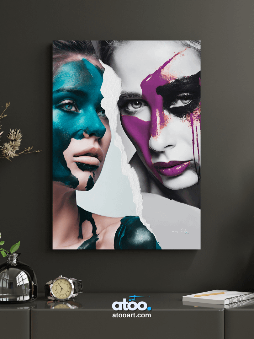 Living in Colors | Turquoise, purple and beyond... | Collage Wall Art product image (3)