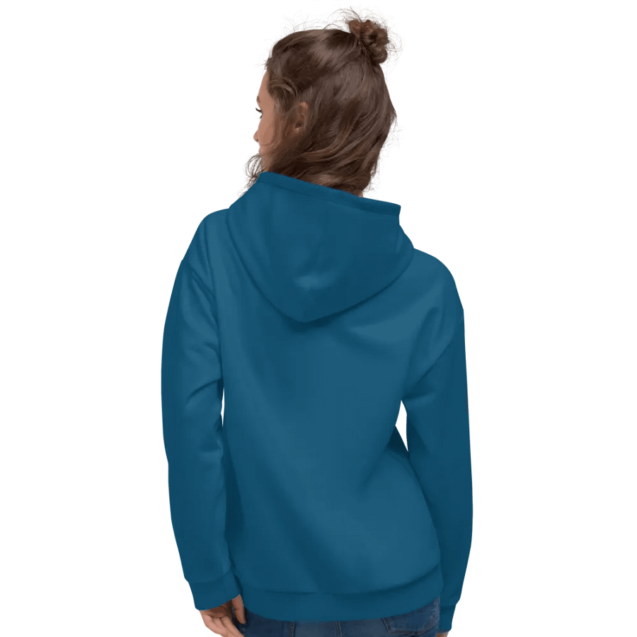 Plain Dark Blue True Summer Unisex Recycled Polyester Heavyweight Premium Hoodie by Treasure Pie product image (10)