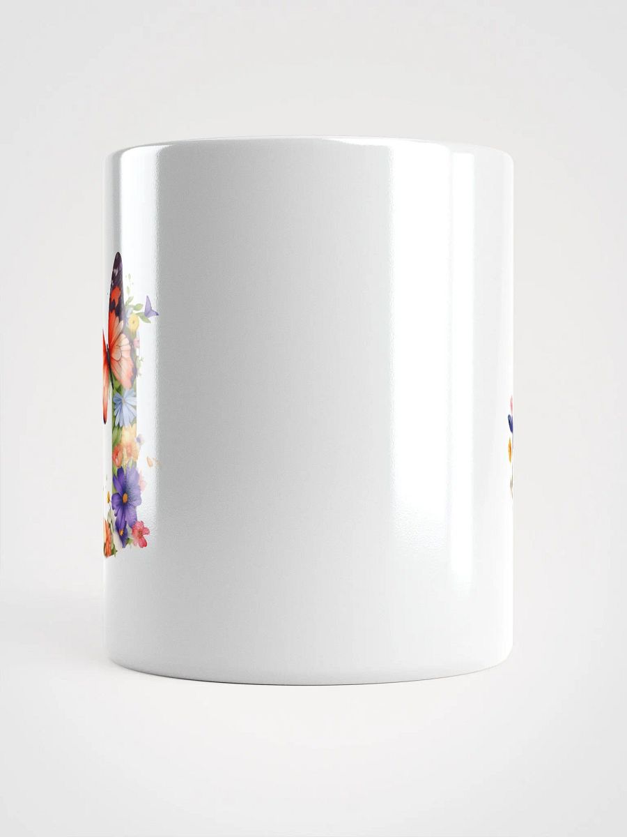 Letter J Monogram Floral Fantasy White Glossy Mug product image (14)