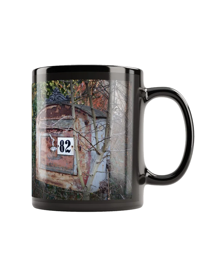 Keramiktasse schwarz - Rostiger Briefkasten product image (1)