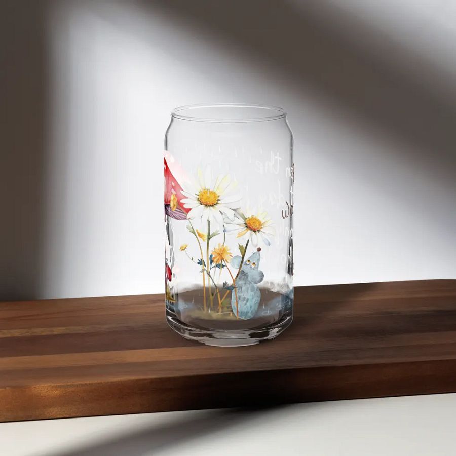 Passing Clouds: Weathering the Storm Glass Can | 16oz | Elegant Drinkware product image (5)