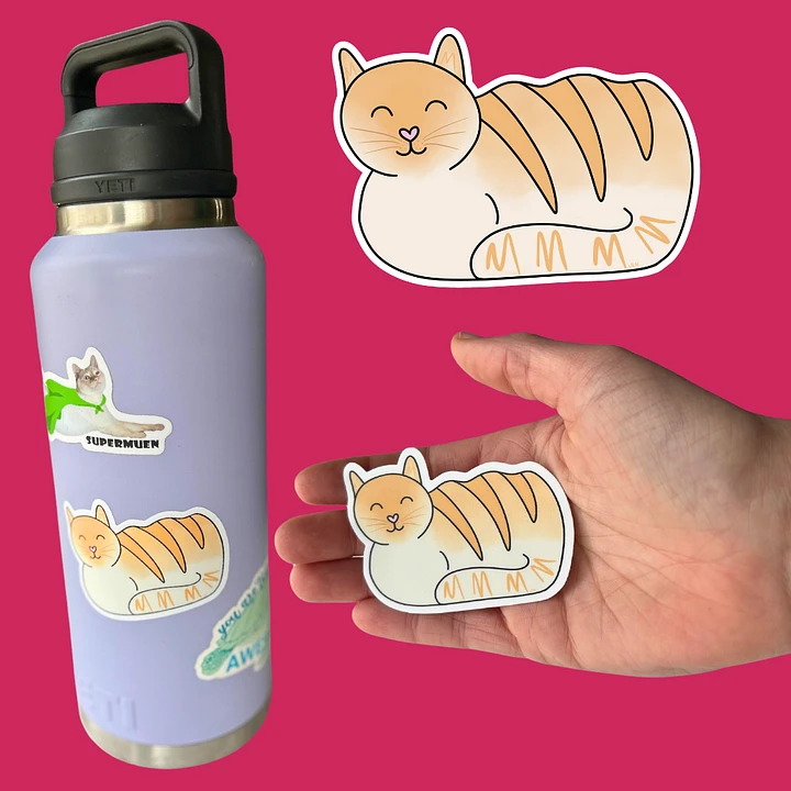 Cat Loaf Sticker - Flamepoint Siamese product image (1)