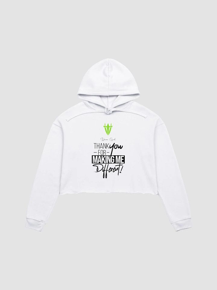 Dear God White Cropped Hoodie product image (1)