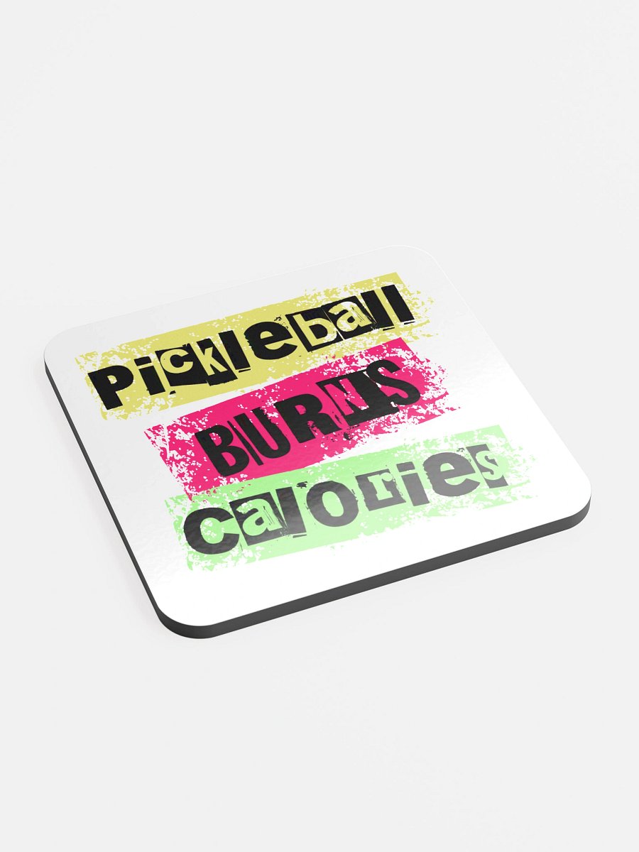Pickleball Burns Calories Vibrant Coaster product image (3)