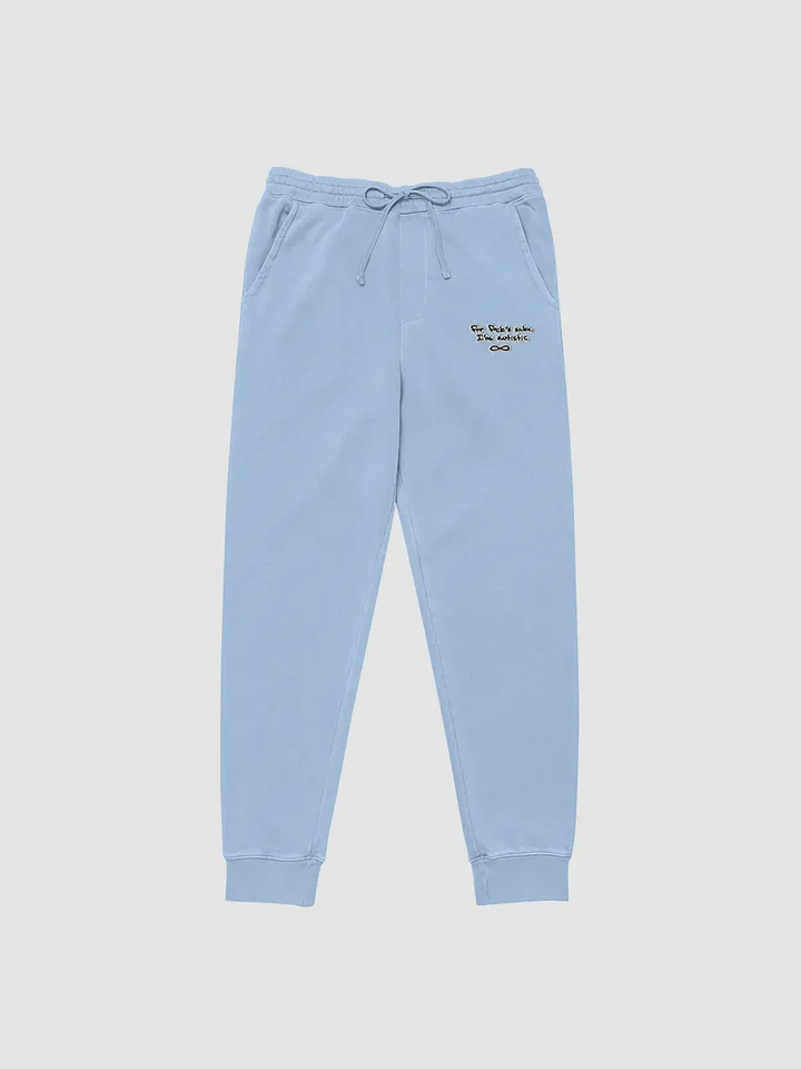 FFS, I'm autistic. embroidered pigment sweatpants (bubble design) product image (2)