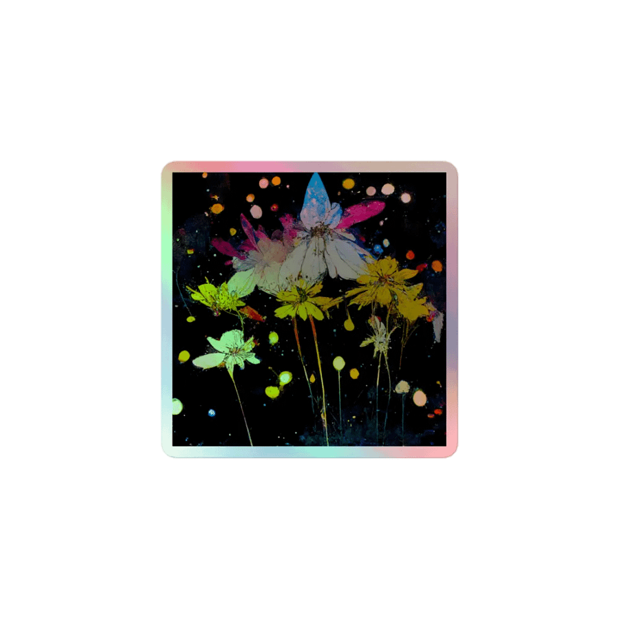 Luminous Blooms Holographic Sticker Sheet product image (1)