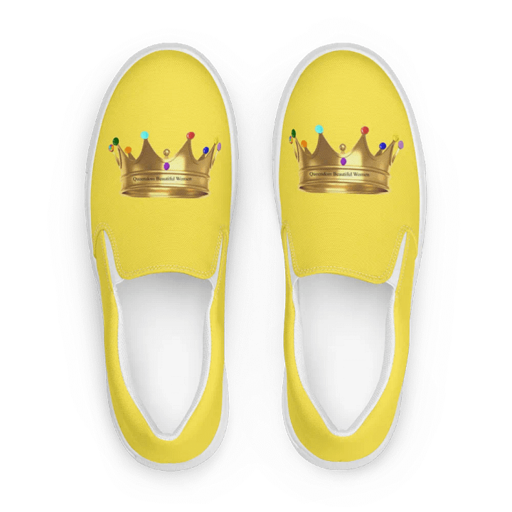 Queendom Beautiful Women Crown Canvas Shoes /Yellow (TM) product image (1)