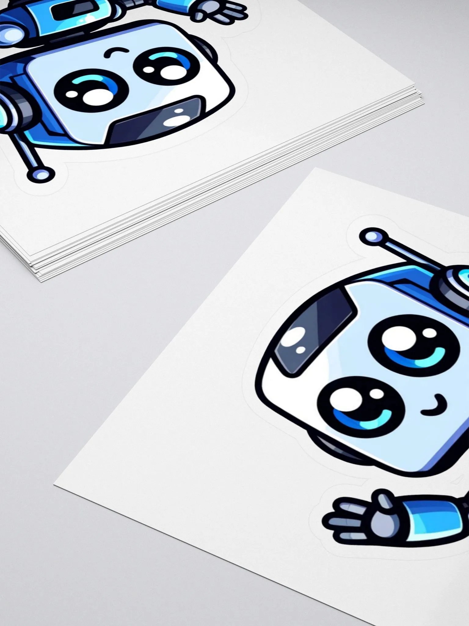 Happy Robot Wave Kiss Cut Stickers product image (4)