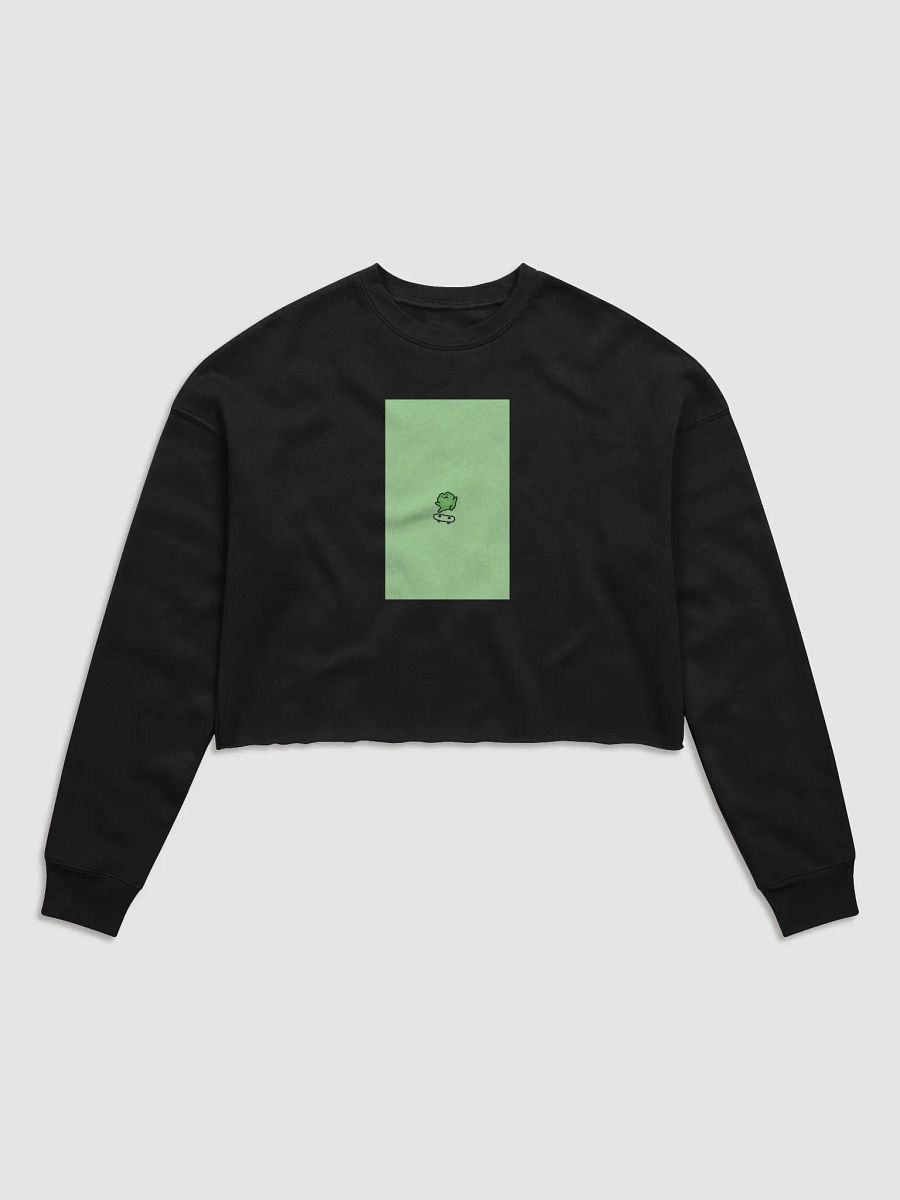 Froggy Skateboard Trick Fleece Crop Sweatshirt product image (5)