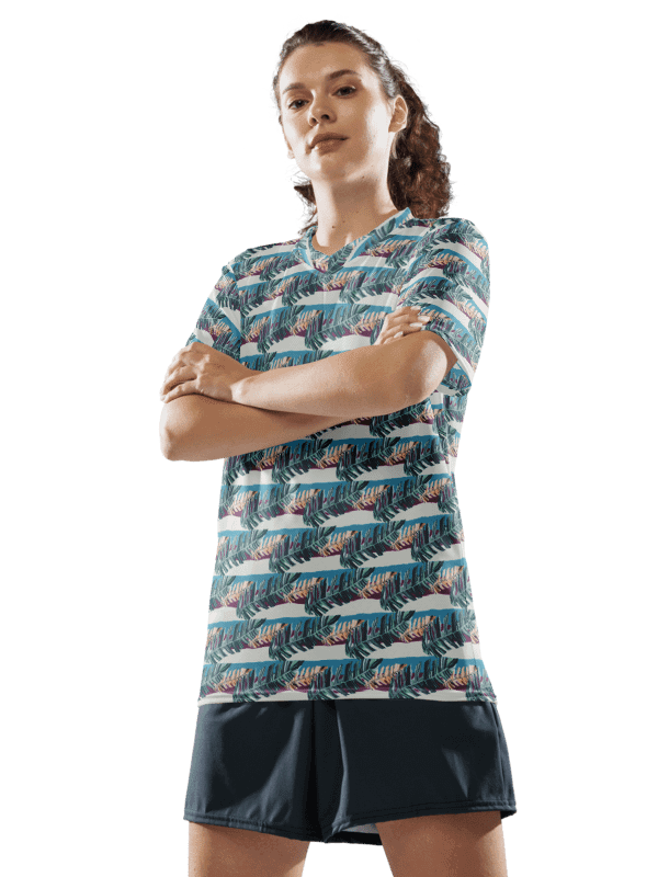 Tropical Stripes | Recycled Unisex Sports Jersey product image (2)