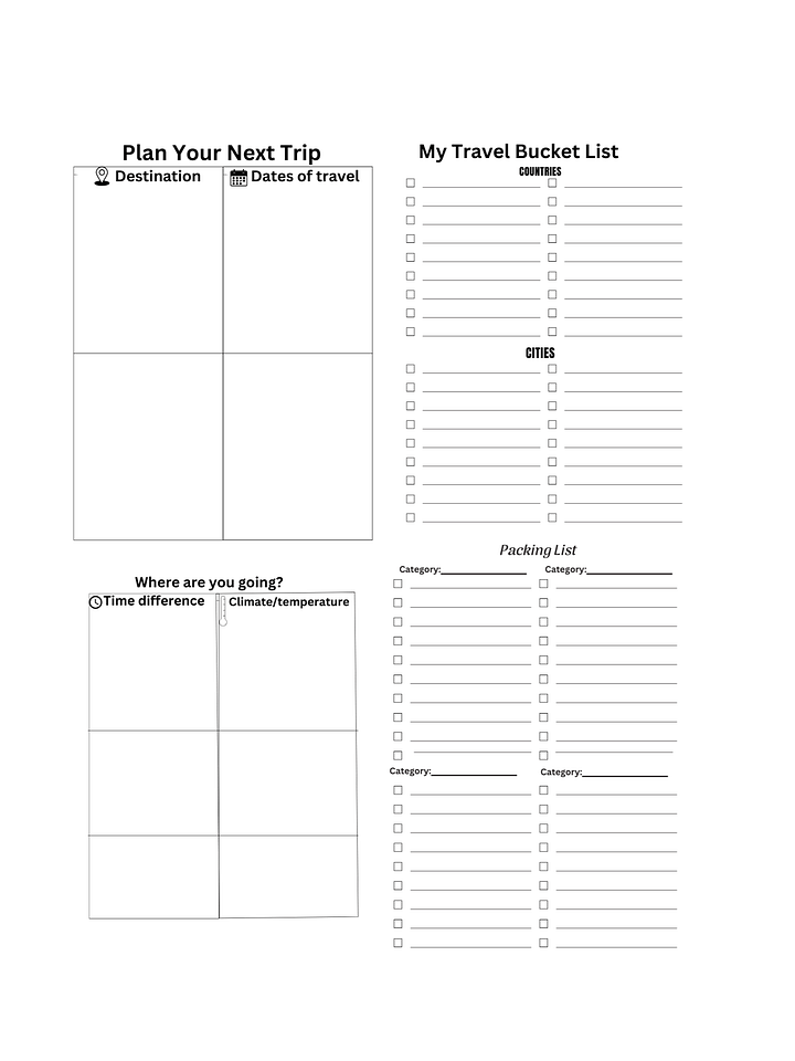 The Ultimate Travel Planner: Plan, Explore, and Reflect Your Adventure Awaits: A Complete Travel Itinerary & Journal product image (1)