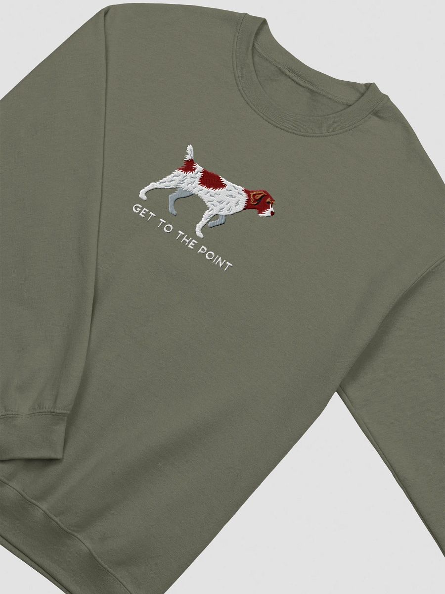 Get to the Point Sweatshirt (Embroidered) of a Wirehaired Pointing Griffon(Liver & White) product image (18)