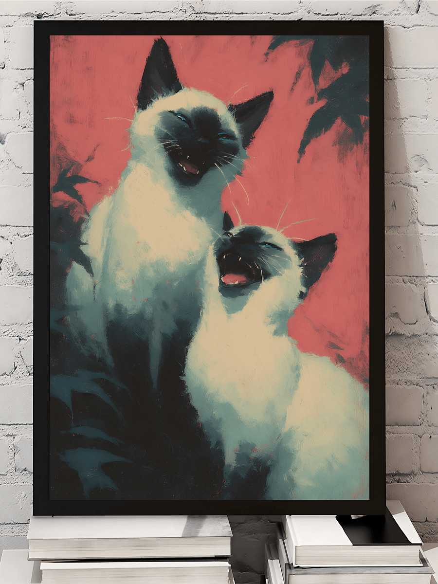 Vibrant Siamese Cat Printable Art 8K JPG product image (4)