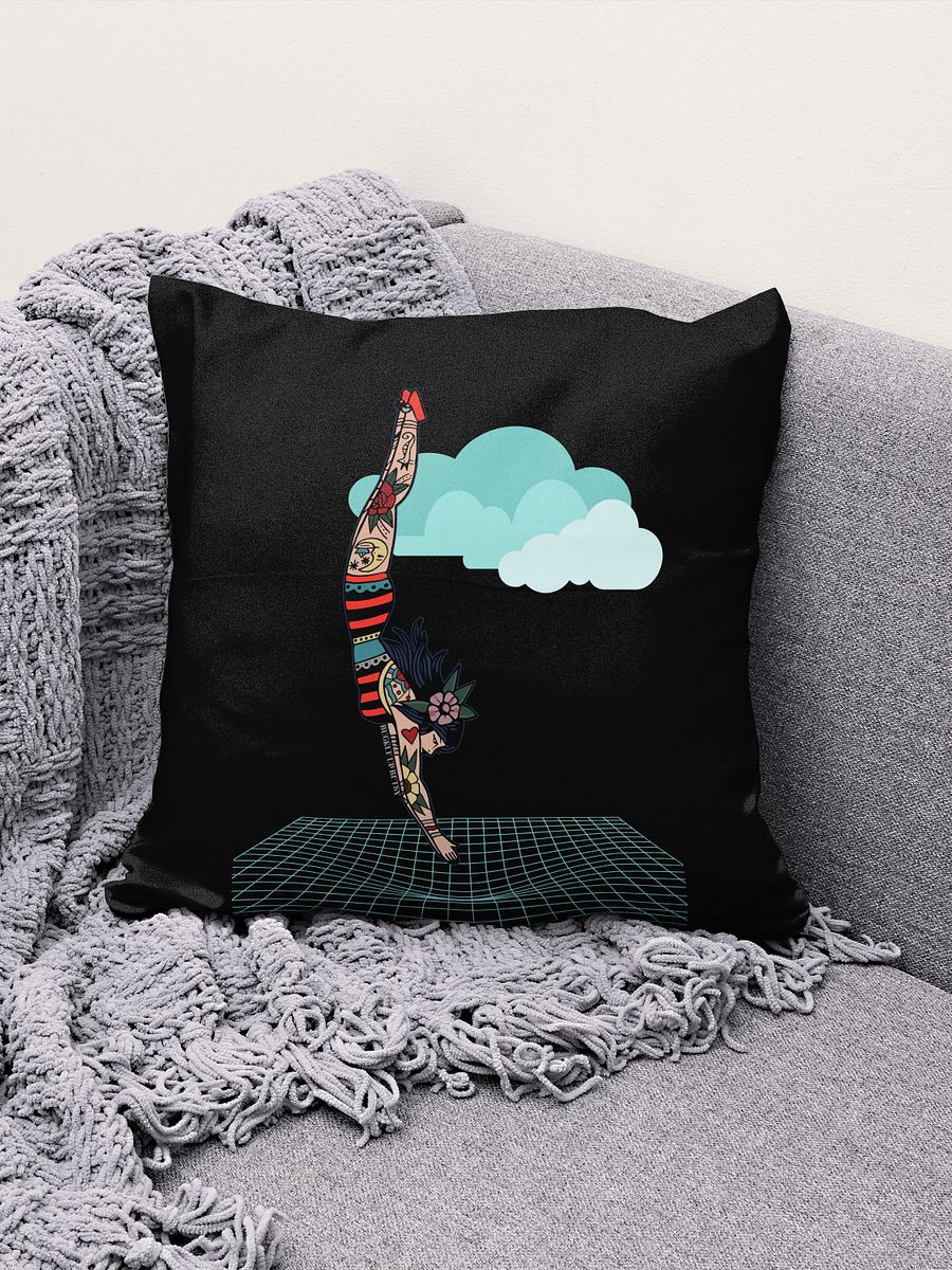 Sky Diving Lady Tattooed Pillow product image (5)